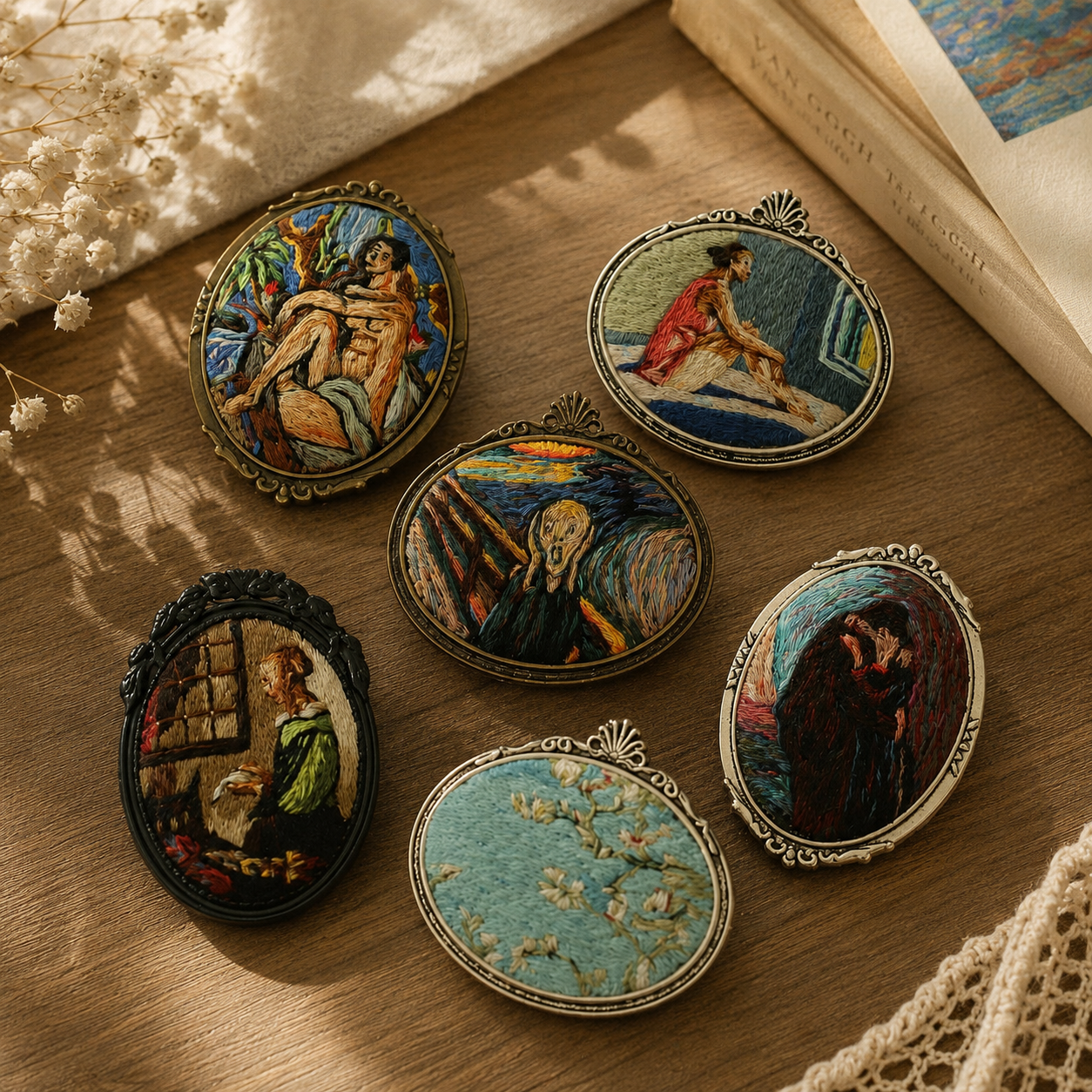Vintage_embroidered_brooches_with_artistic_flair